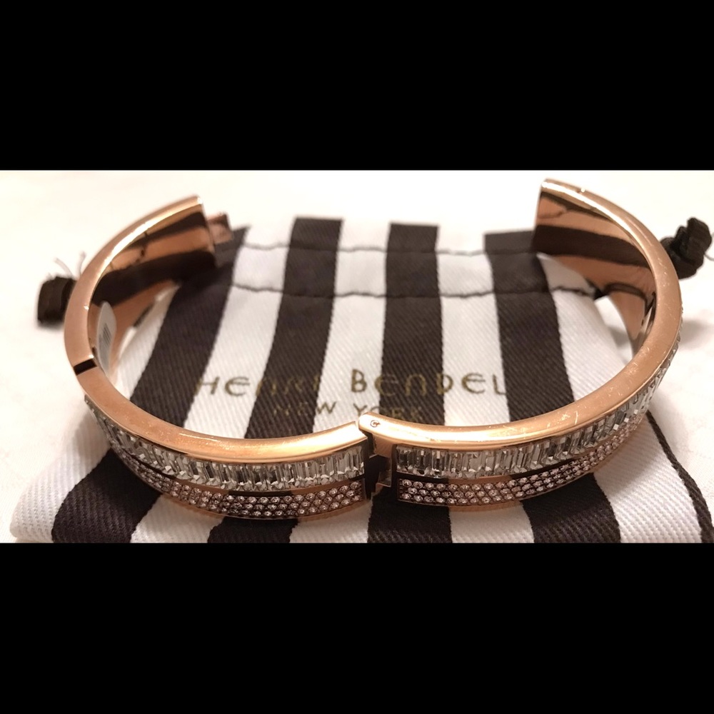 💎HTF💎HENRI BENDEL Double Row Swarovski Bangle - Picture 8 of 10